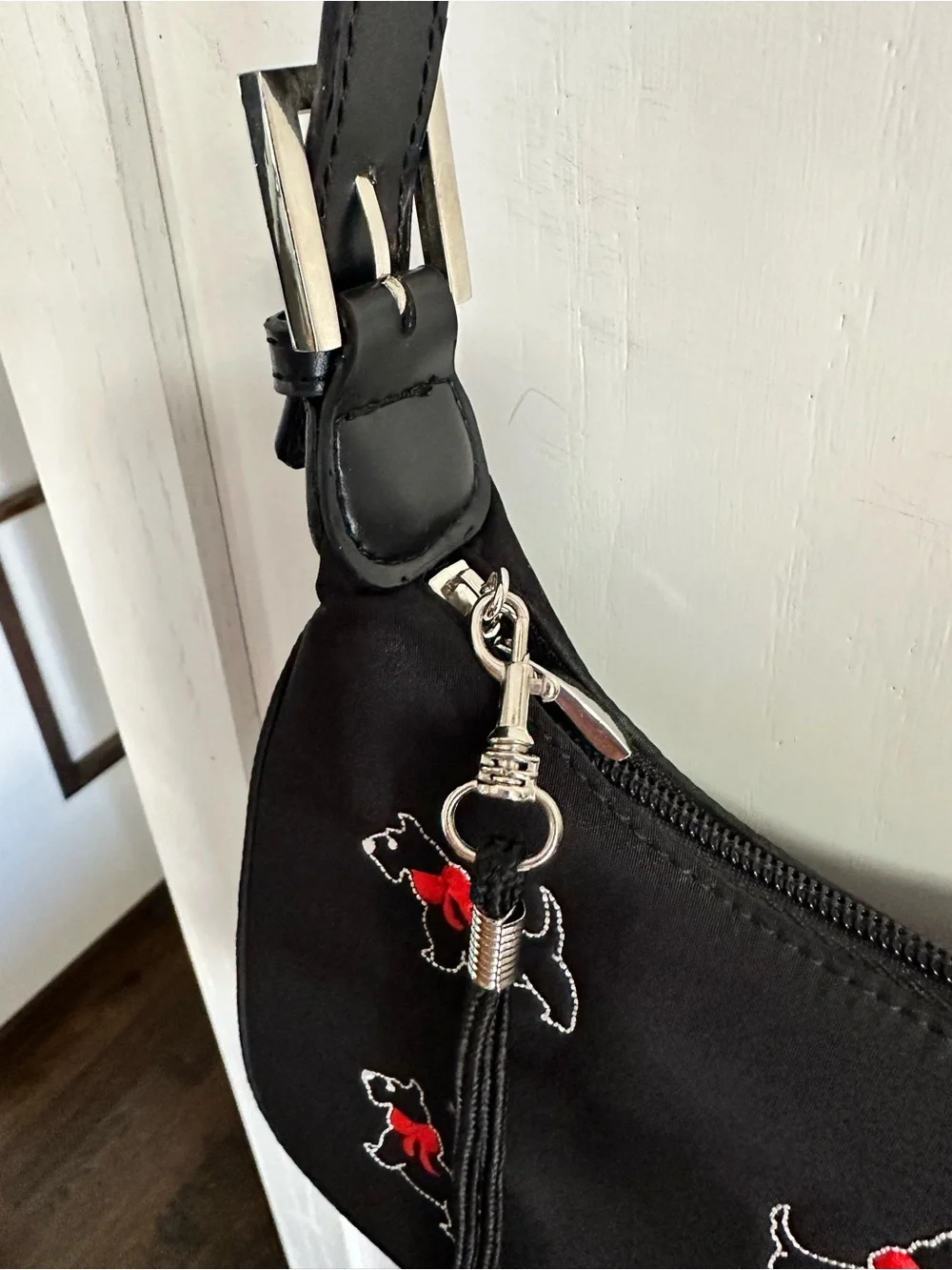 Y2K Mini Shoulder Bag with embroidered Scottish Terriers